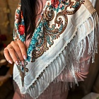 Женский обрядовый платок "Нежные узоры" фото 2